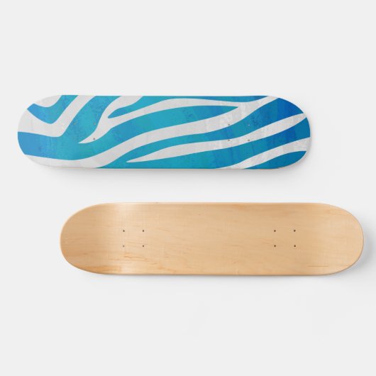 Zebra Blauw en wit afdrukken Persoonlijk Skateboard (Horizontaal)