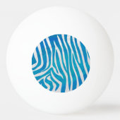 Zebra Blauw en wit afdrukken Pingpongbal (Voorkant)