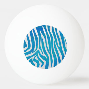 Zebra Blauw en wit afdrukken Pingpongbal