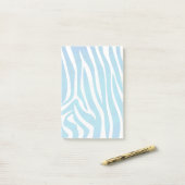 Zebra Blauw en wit afdrukken Post-it® Notes (Op bureau)