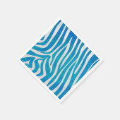 Zebra Blauw en wit afdrukken Servet (Hoek)