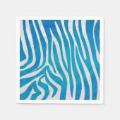 Zebra Blauw en wit afdrukken Servetten (Voorkant)