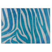 Zebra Blauw en wit afdrukken Snijplank (Voorkant)