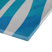 Zebra Blauw en wit afdrukken Snijplank (Hoek)