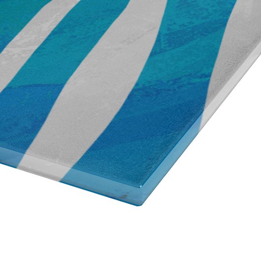 Zebra Blauw en wit afdrukken Snijplank (Hoek)