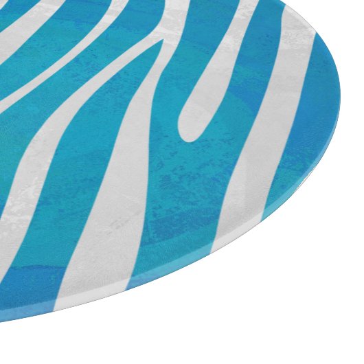 Zebra Blauw en wit afdrukken Snijplank (Hoek)