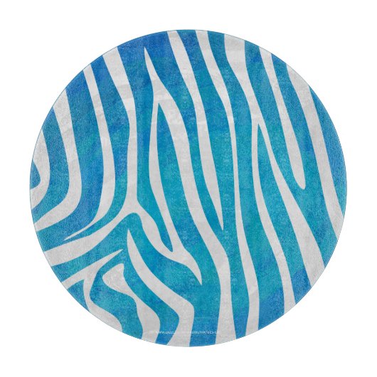 Zebra Blauw en wit afdrukken Snijplank (Voorkant)