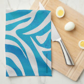 Zebra Blauw en wit afdrukken Theedoek (Quarter Fold)