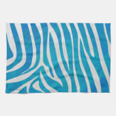 Zebra Blauw en wit afdrukken Theedoek (Horizontaal)