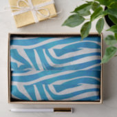 Zebra Blauw en wit afdrukken Tissuepapier (Geschenk)