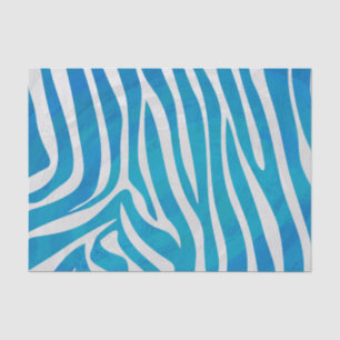 Zebra Blauw en wit afdrukken Tissuepapier