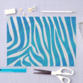 Zebra Blauw en wit afdrukken Tissuepapier (Craft)