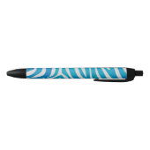 Zebra Blauw en wit afdrukken Zwarte Inkt Pen (Bodem)