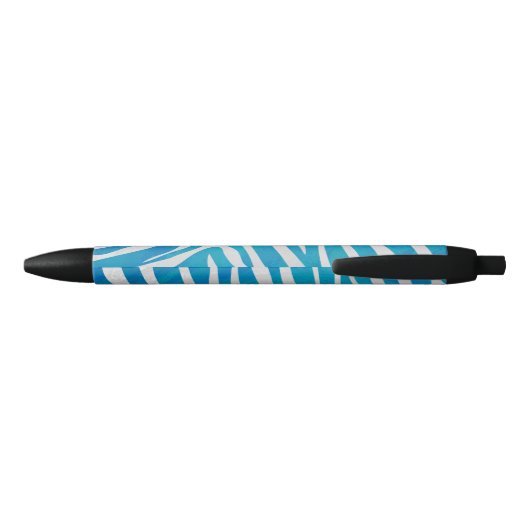 Zebra Blauw en wit afdrukken Zwarte Inkt Pen (Achterkant)
