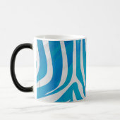 Zebra Blauw en Wit Print Magische Mok (Links)