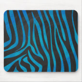Zebra Blauw en zwart afdrukken Muismat (Voorkant)
