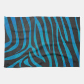 Zebra Blauw en zwart afdrukken Theedoek (Horizontaal)