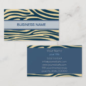 Zebra Blauw Visitekaartje (Voorkant / Achterkant)