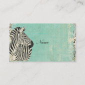  Zebra blauw Visitekaartje/Labels Visitekaartje (Achterkant)