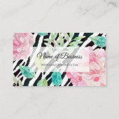 Zebra Bloemen Referral (Achterkant)