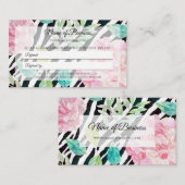 Zebra Bloemen Referral (Voorkant / Achterkant)
