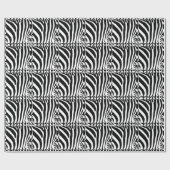 Zebra blokpatroon cadeaupapier (Vlak)