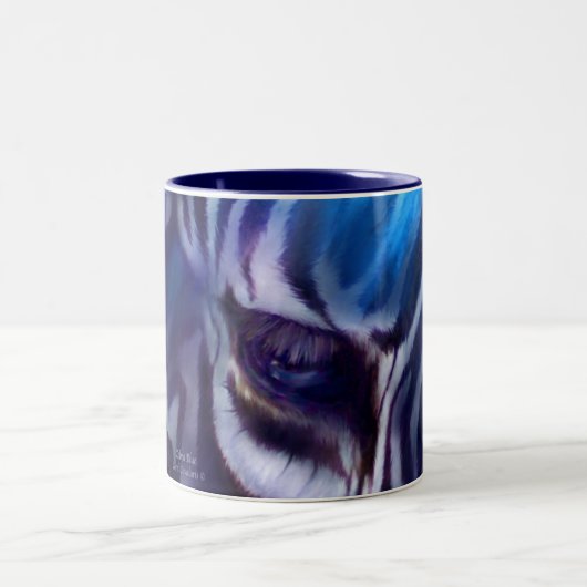 Zebra Blue Art Mok (Center)