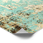  Zebra Blue Art Poster (Hoek)