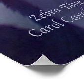 Zebra Blue Art Poster/Afdruk Poster (Hoek)