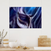 Zebra Blue Art Poster/Afdruk Poster (Keuken)