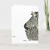  Zebra Blue Birthday Kaart (Achterkant)