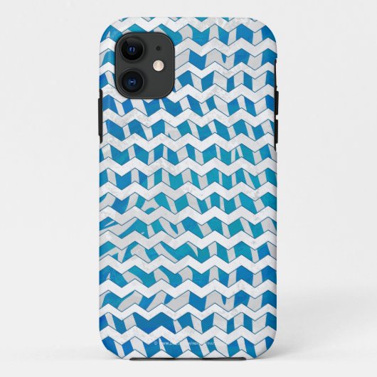 Zebra Blue en White Chevron Case-Mate iPhone Case (Achterkant)