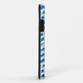 Zebra Blue en White Chevron Case-Mate iPhone Case (Achterkant/rechts)