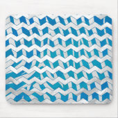 Zebra Blue en White Chevron Muismat (Voorkant)