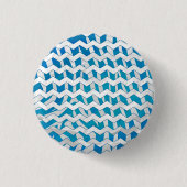 Zebra Blue en White Chevron Ronde Button 3,2 Cm (Voorkant)