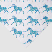 Zebra Blue en White Silhouette Tissuepapier (Detail)