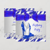 Zebra Blue White Blue Hielleace Pareldag Kaart (Voorkant / Achterkant)