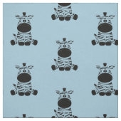 Zebra Blues Stof (Swatch)