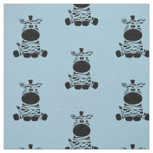 Zebra Blues Stof