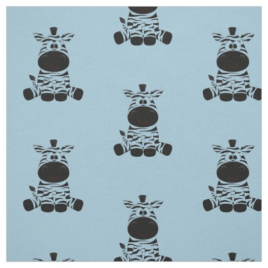 Zebra Blues Stof (Swatch)
