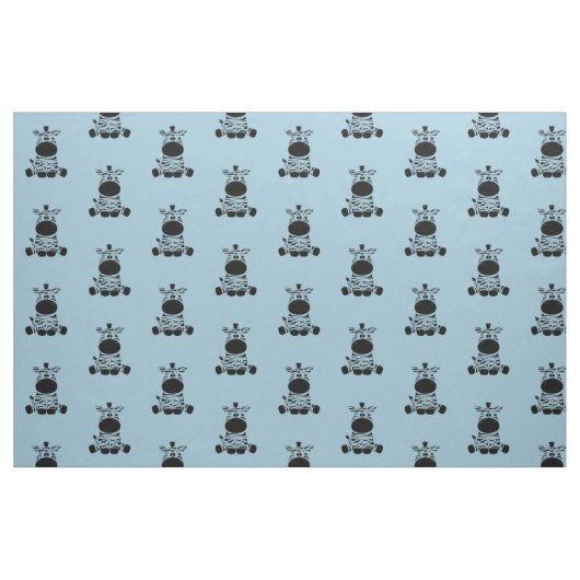 Zebra Blues Stof (Fat Quarter)