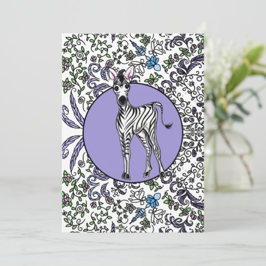 Zebra - bohemen kaart (Staand voorkant)