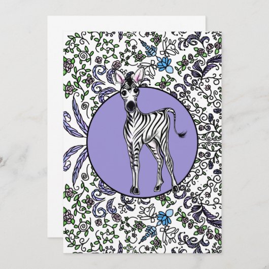 Zebra - bohemen kaart (Voorkant / Achterkant)