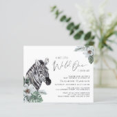 Zebra Boho Waterverf Baby shower (Staand voorkant)