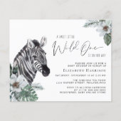Zebra Boho Waterverf Baby shower (Voorkant)