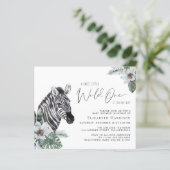 Zebra Boho Waterverf Baby shower (Staand voorkant)