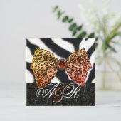 ZEBRA BONT, LUIPAARDENPRINT STROP, ZWART DAMAST MO KAART (Staand voorkant)