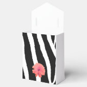 Zebra bont patroon met bloem bedankdoosjes (Geopend)