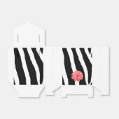 Zebra bont patroon met bloem bedankdoosjes (Uitgevouwen)
