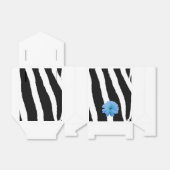 Zebra bont patroon met bloem bedankdoosjes (Uitgevouwen)